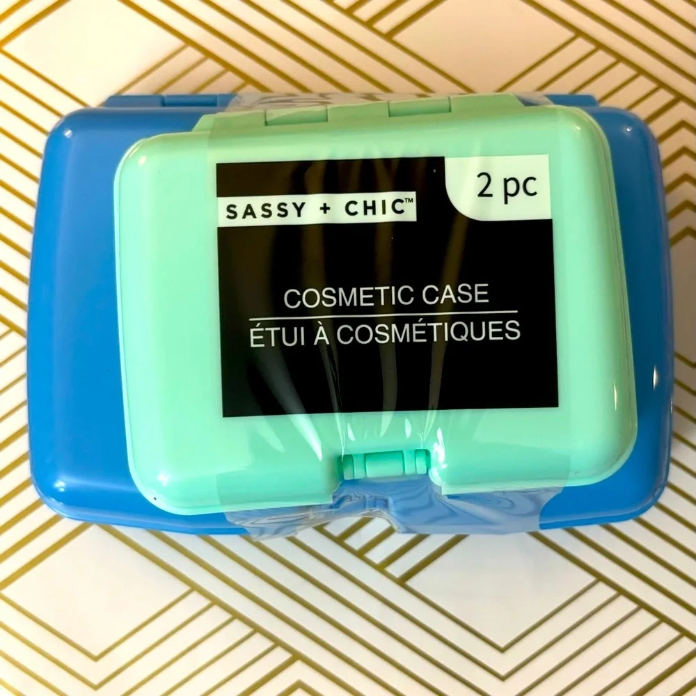 Two Small size cosmetic cases and zipper bag